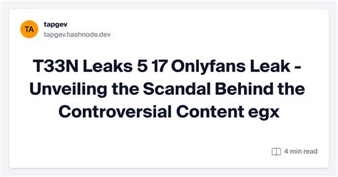 The T33n Leak: Unveiling the Dark Side of Online Privacy.